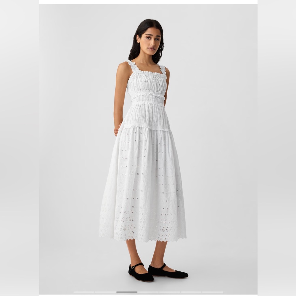 Doen x GAP White Eyelet Maxi Dress